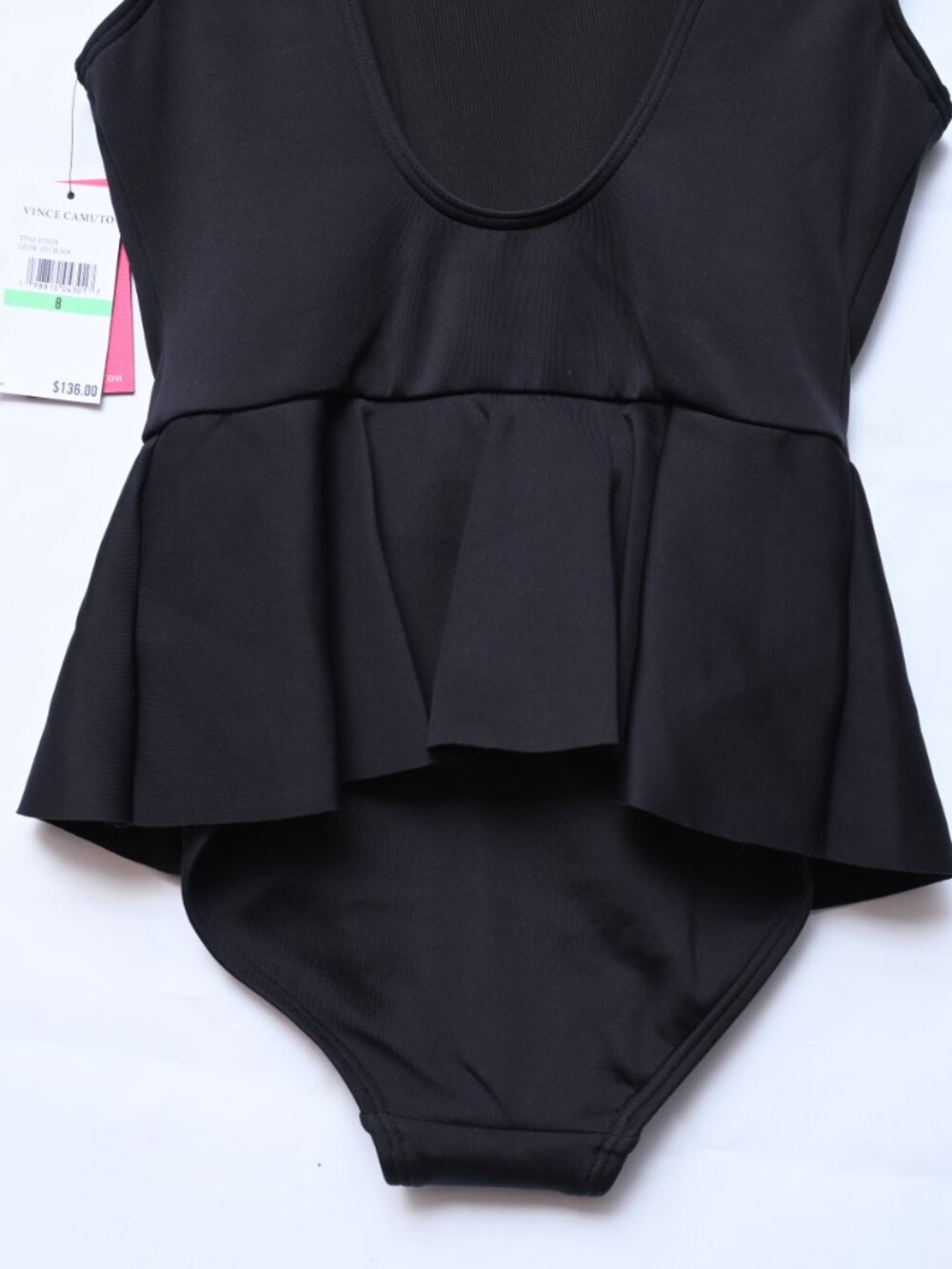 Vince Camuto Swimsuit Black High Neck Skirted One Piece Women's Size 8 NWTS - Picture 5 of 10